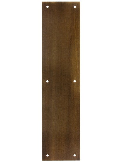 15 inch Commercial Push Plate In Antique Brass.